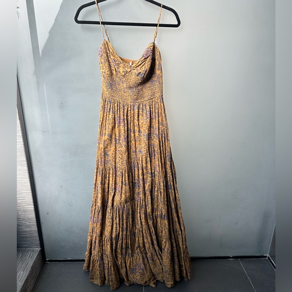Free People Sundrenched Printed Maxi in Dusty Olive Combo - Picture 2 of 7
